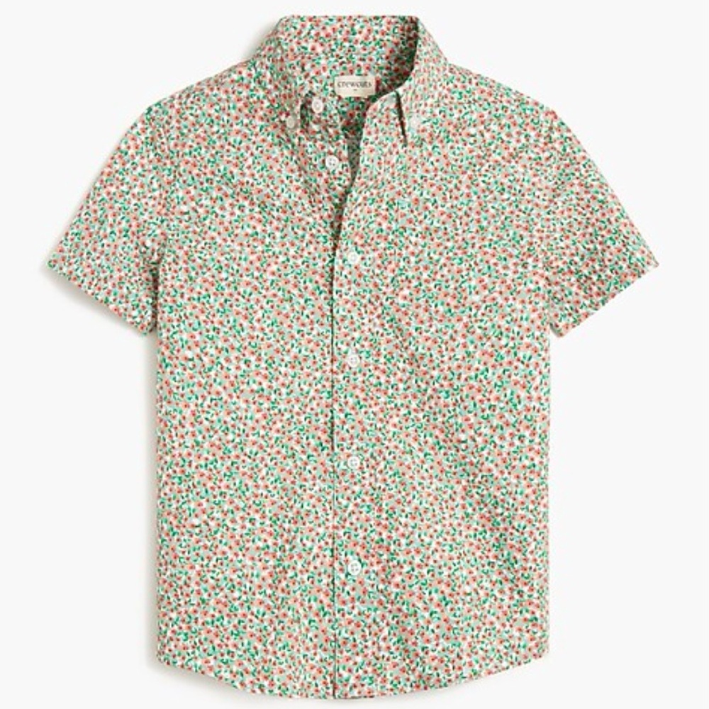 Crewcuts Short-Sleeve Floral Button Down 4-5T